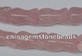 CFG238 15.5 inches 12*20mm carved flower rose quartz beads