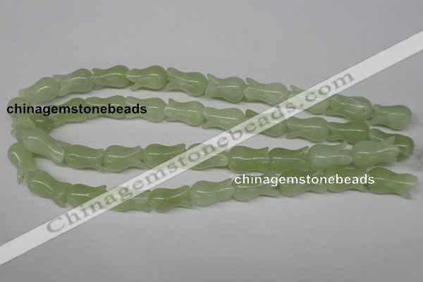 CFG239 15.5 inches 12*20mm carved flower New jade gemstone beads