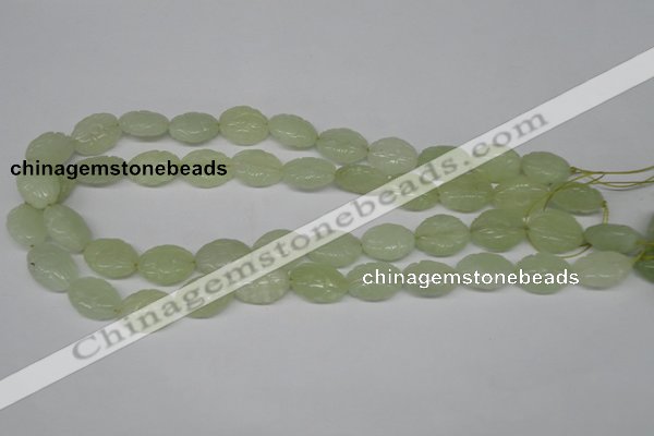 CFG245 15.5 inches 13*18mm carved oval New jade gemstone beads