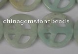 CFG265 15.5 inches 25mm carved coin amazonite gemstone beads