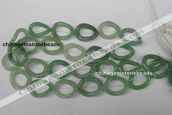 CFG267 15.5 inches 25*30mm carved oval green aventurine beads