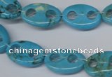CFG291 15.5 inches 12*18mm carved oval turquoise beads