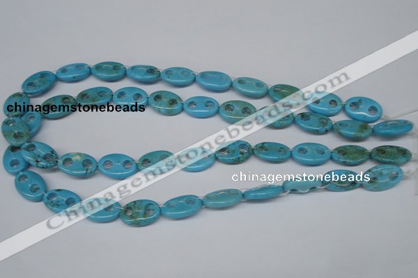 CFG291 15.5 inches 12*18mm carved oval turquoise beads