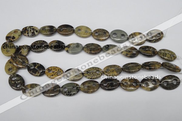 CFG297 15.5 inches 15*20mm carved oval artistic gemstone beads