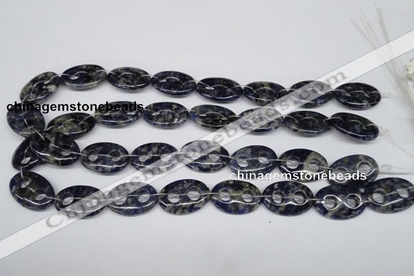 CFG300 15.5 inches 18*25mm carved oval sodalite gemstone beads