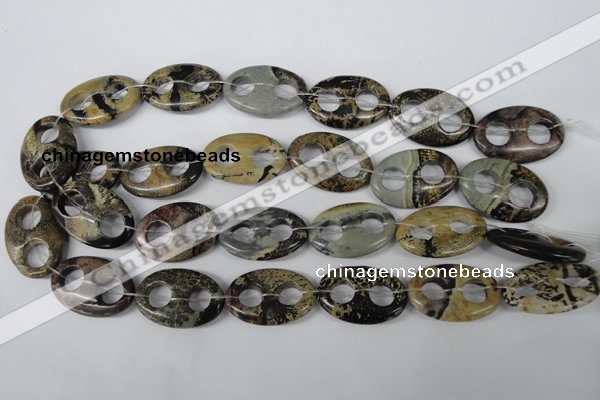 CFG312 15.5 inches 20*30mm carved oval artistic gemstone beads