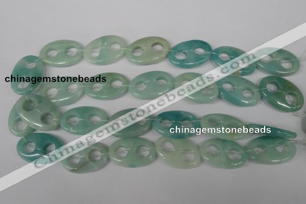 CFG313 15.5 inches 20*30mm carved oval amazonite gemstone beads