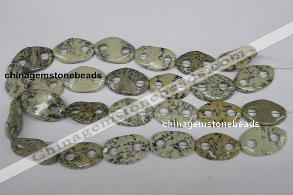 CFG315 15.5 inches 20*30mm carved oval artistic gemstone beads