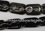 CFG322 15.5 inches 15*20mm carved rectangle golden obsidian beads