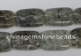 CFG323 15.5 inches 15*20mm carved rectangle moss quartz beads