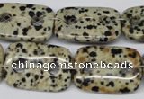 CFG329 15.5 inches 18*25mm carved rectangle dalmation jasper beads