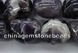 CFG343 15.5 inches 18*22mm carved skull dogtooth amethyst beads