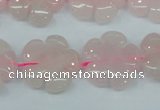 CFG450 15.5 inches 20mm carved flower rose quartz beads