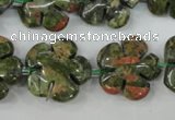 CFG451 15.5 inches 20mm carved flower unakite gemstone beads