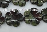 CFG456 15.5 inches 20mm carved flower dragon blood jasper beads