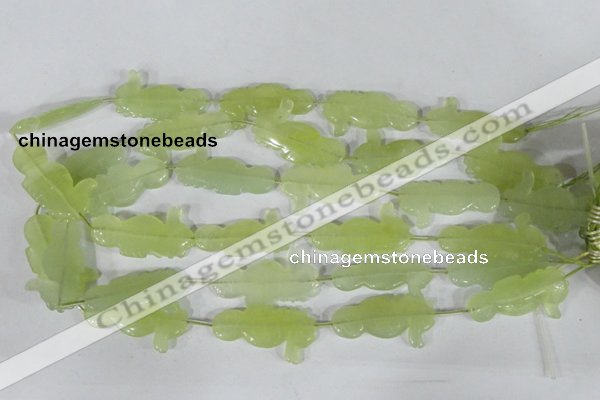 CFG514 15.5 inches 18*34mm carved animal New jade beads