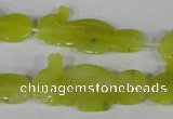 CFG515 15.5 inches 18*34mm carved animal Korean jade beads