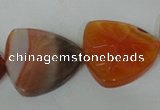 CFG528 15.5 inches 25*25mm carved triangle agate gemstone beads