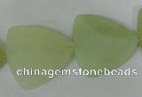 CFG530 15.5 inches 25*25mm carved triangle New jade beads