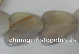 CFG538 15.5 inches 25*25mm carved triangle grey agate beads