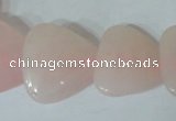 CFG539 15.5 inches 25*25mm carved triangle rose quartz beads
