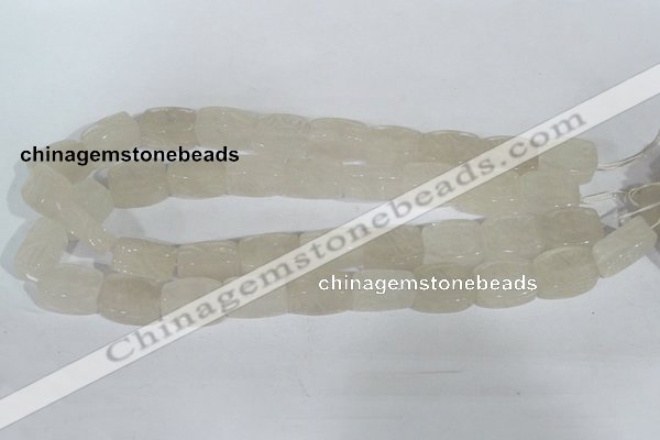 CFG545 15.5 inches 15*20mm carved brick white jade beads