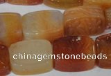 CFG549 15.5 inches 15*20mm carved brick red agate beads