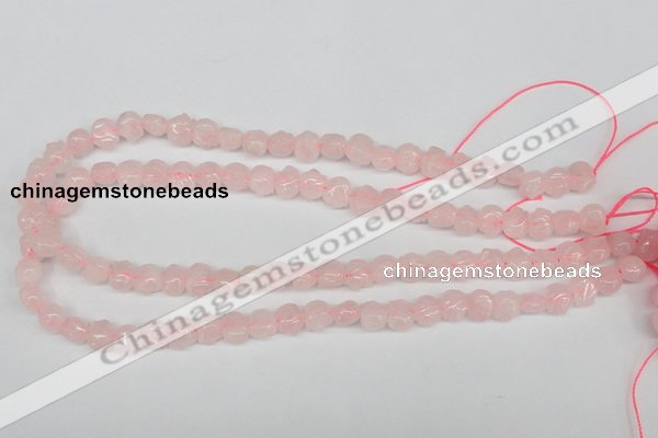 CFG58 15.5 inches 8*10mm carved pig-shaped rose quartz beads