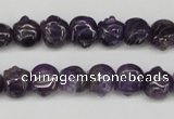 CFG59 15.5 inches 8*10mm carved pig-shaped amethyst gemstone beads