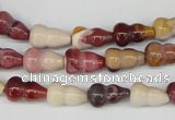 CFG61 15.5 inches 8*13mm carved calabash mookaite gemstone beads