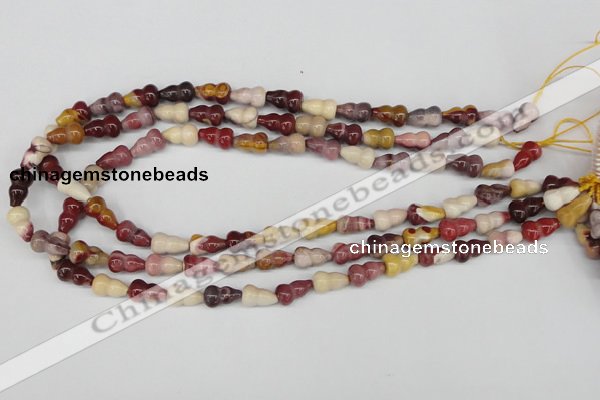 CFG61 15.5 inches 8*13mm carved calabash mookaite gemstone beads