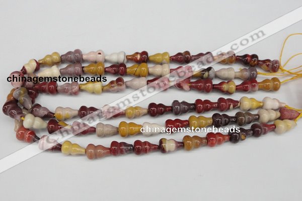 CFG62 15.5 inches 10*16mm carved calabash mookaite gemstone beads