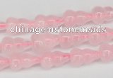 CFG63 15.5 inches 8*13mm carved calabash rose quartz beads