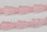 CFG64 15.5 inches 10*16mm carved calabash rose quartz beads