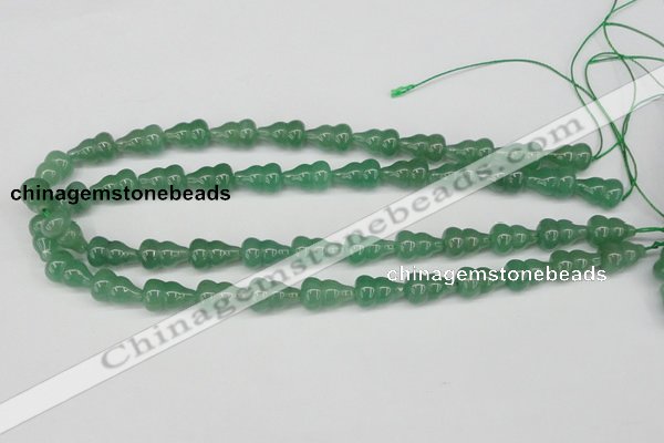 CFG66 15.5 inches 10*16mm carved calabash green aventurine beads