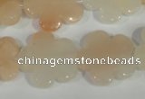 CFG667 15.5 inches 20mm carved flower pink aventurine jade beads