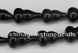 CFG68 15.5 inches 12*20mm carved calabash obsidian gemstone beads