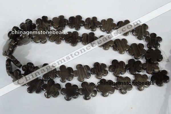 CFG682 15.5 inches 20mm carved flower grain stone beads