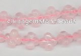 CFG72 15.5 inches 11*11mm carved flower rose quartz gemstone beads