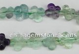 CFG73 15.5 inches 11*11mm carved flower fluorite gemstone beads