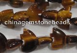 CFG767 15.5 inches 10*15mm carved animal yellow tiger eye beads