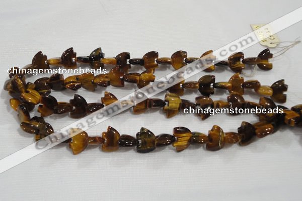 CFG767 15.5 inches 10*15mm carved animal yellow tiger eye beads