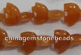CFG771 15.5 inches 10*15mm carved animal red aventurine beads