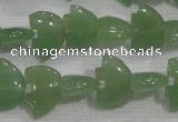 CFG772 15.5 inches 10*15mm carved animal green aventurine beads