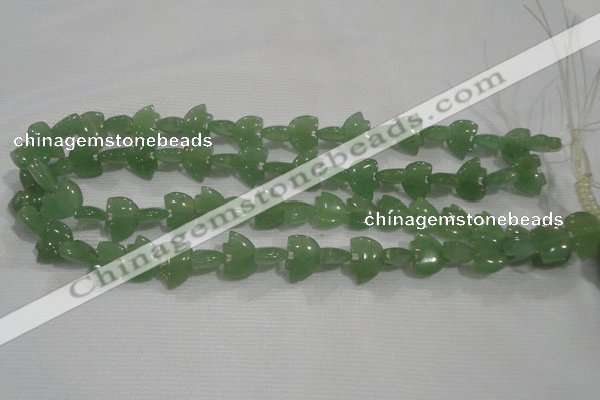 CFG772 15.5 inches 10*15mm carved animal green aventurine beads