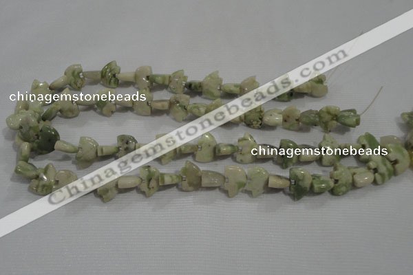 CFG781 15.5 inches 10*15mm carved animal lucky jade beads