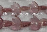 CFG786 15.5 inches 10*15mm carved animal quartz glass beads