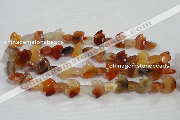 CFG790 12.5 inches 14*18mm carved animal red agate gemstone beads