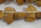 CFG795 12.5 inches 14*18mm carved animal grain stone beads