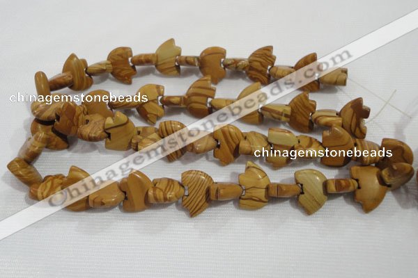 CFG795 12.5 inches 14*18mm carved animal grain stone beads